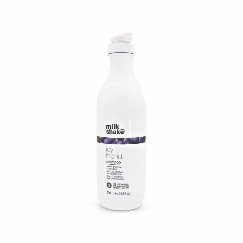 Milkshake Icy Blonde Shampoo For Blonde Hair 1000ml - Imperfect Container