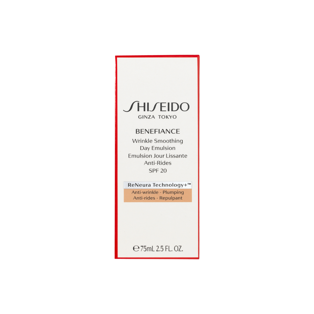 Shiseido Benefiance Wrinkle Smoothing Day Emulsion SPF 20 75ml - Imperfect Box