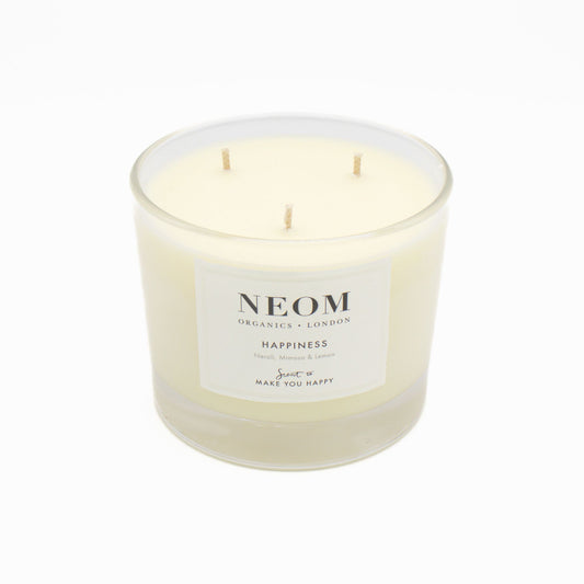 Neom Happiness Scented Candle 3 Wicks 420g - Imperfect Box - This is Beauty UK