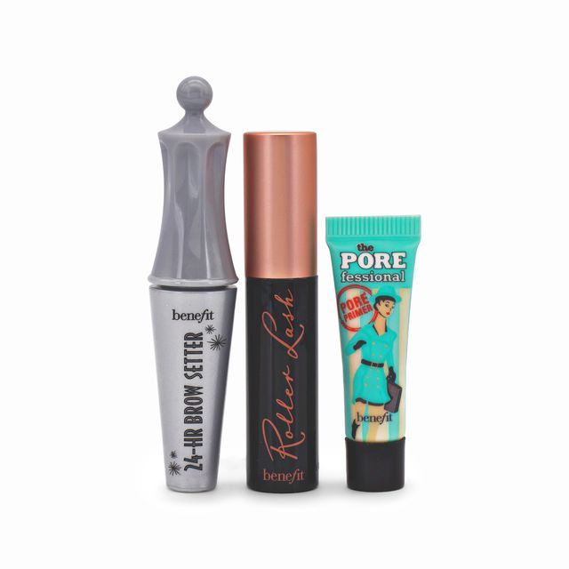 Benefit Travel Size Eyes Brows & Face Roller Lash Mini 3 Piece Set - Missing Box