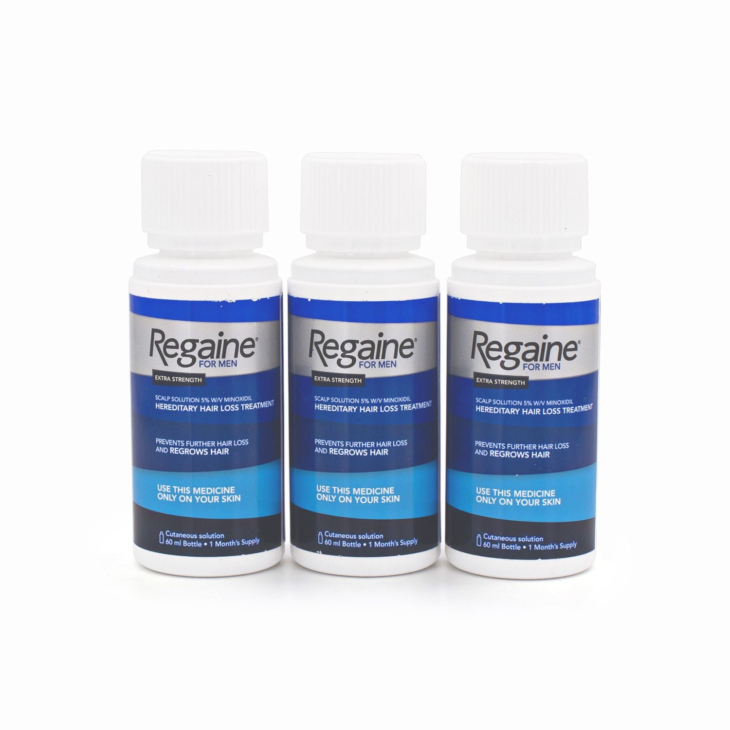 Regaine For Men Extra Strength Solution 3x60ml - Imperfect Box - This is Beauty UK