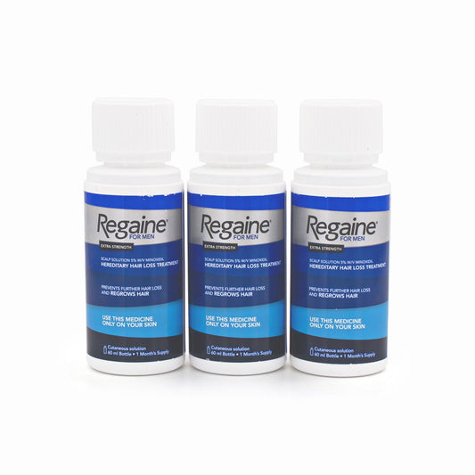 Regaine For Men Extra Strength Solution 3x60ml - Imperfect Box - This is Beauty UK