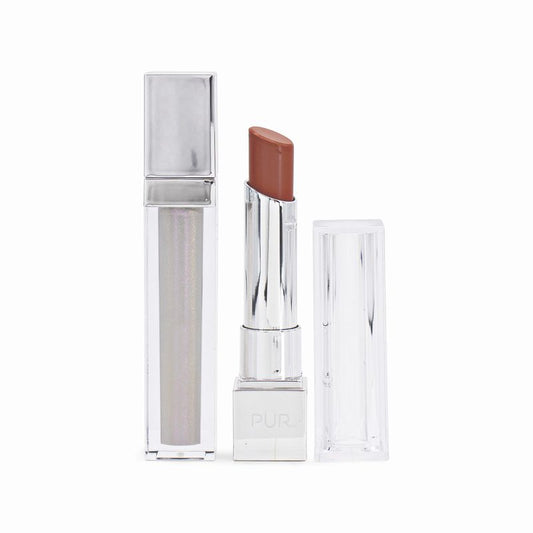 PUR Crystal Clear 2 Piece Lipstick & Gloss Kit - Imperfect Box