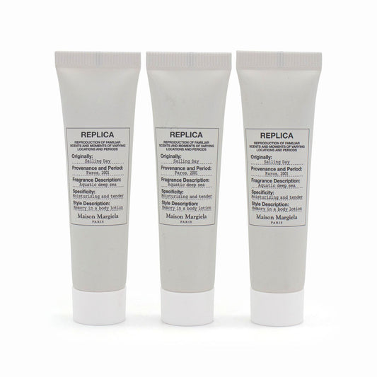 3 x Maison Margiela Replica Sailing Day Body Lotion 15ml - Imperfect Container