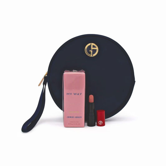 Giorgio Armani My Way Eau De Parfum 15ml & Lip Power Travel Set & Bag - Missing Box