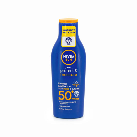 Nivea Sun Protect & Moisture Sun Cream Lotion SPF50+ 200ml - Imperfect Container