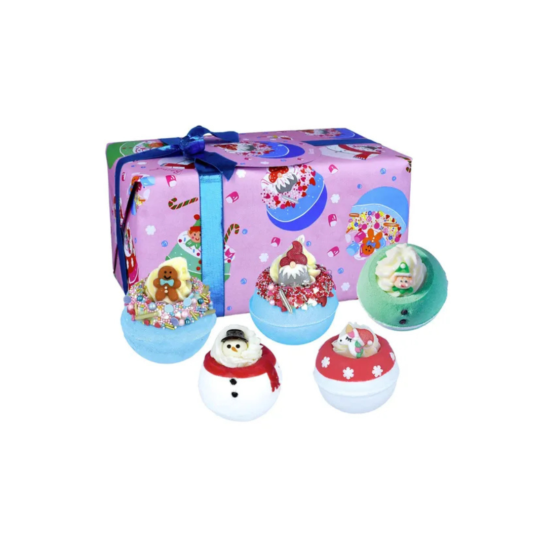 Bomb Cosmetics Happy Fizzmas Christmas Bath Bomb Gift Set - Imperfect Box