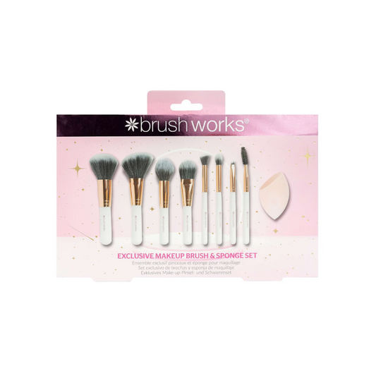 Brushworks Exclusive Makeup Brush and Sponge Set - Imperfect Box