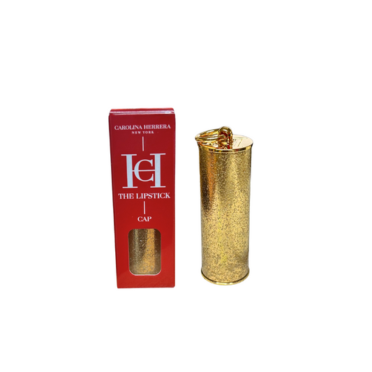 Carolina Herrera Fabulous Kiss Lipstick Cap GOLD GLITTER - Imperfect Box
