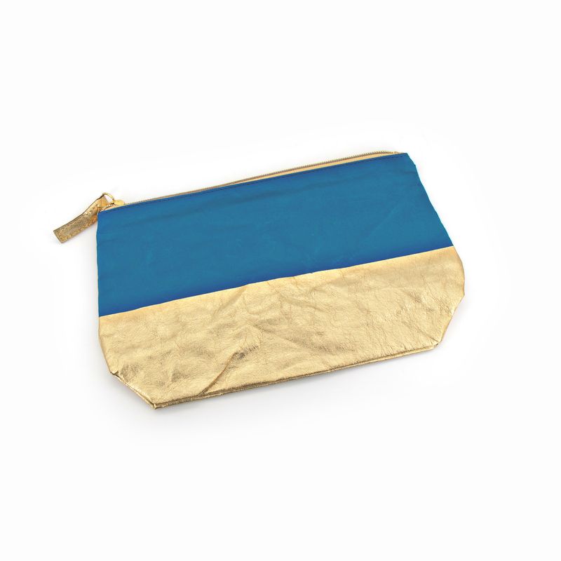 Biotherm Eco Womens Empty Pouch Gold & Blue - Imperfect Container