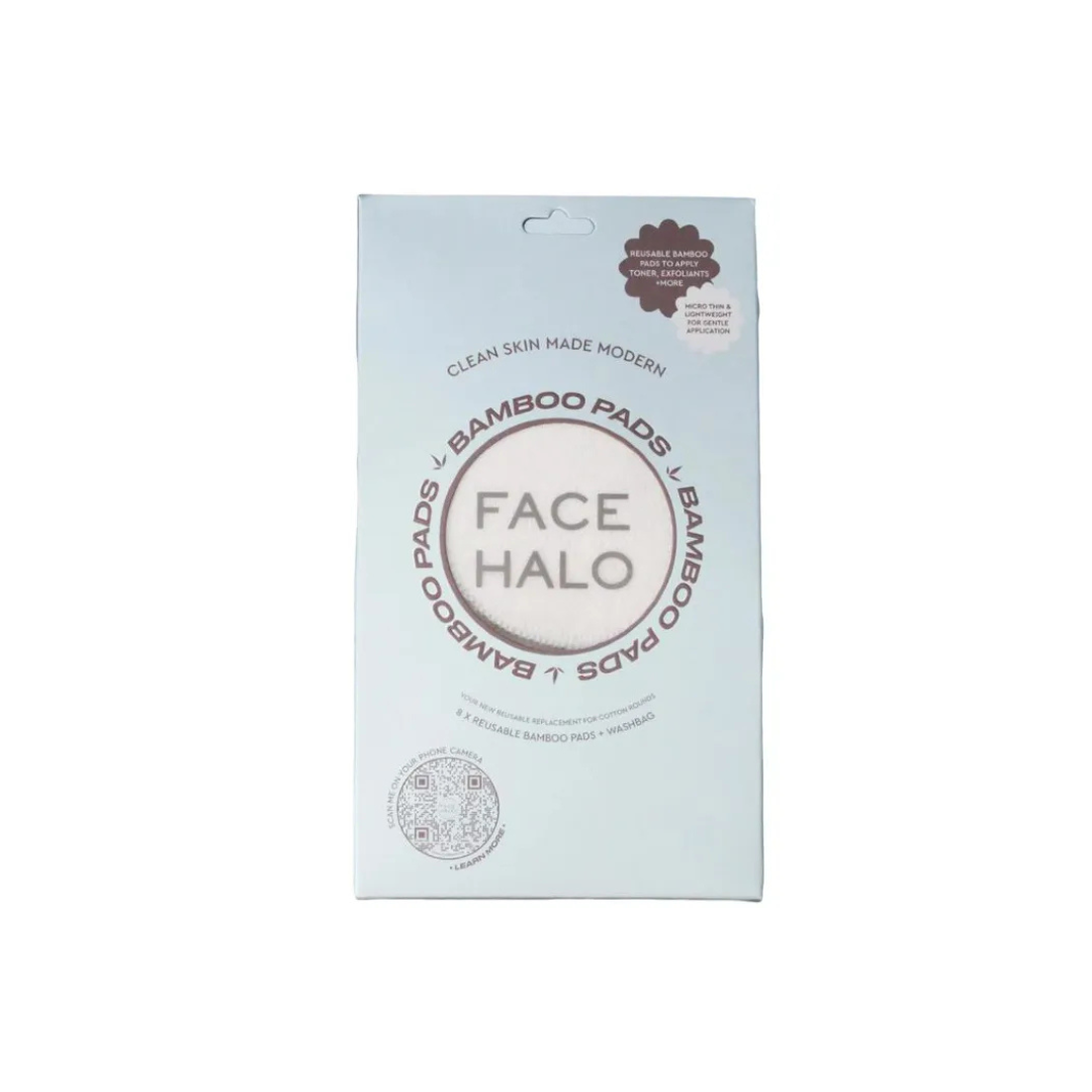 Face Halo 8x Reusable Bamboo Cleansing Pads & Washbag - Imperfect Box