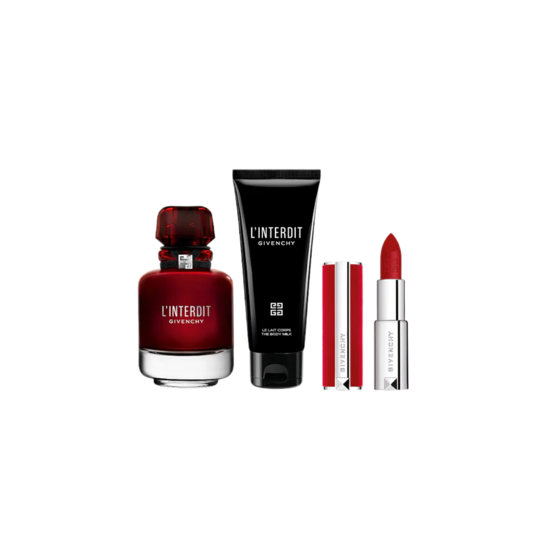 Givenchy L'Interdit Rouge Eau De Parfum Spray Gift Set 80ml - Imperfect Box