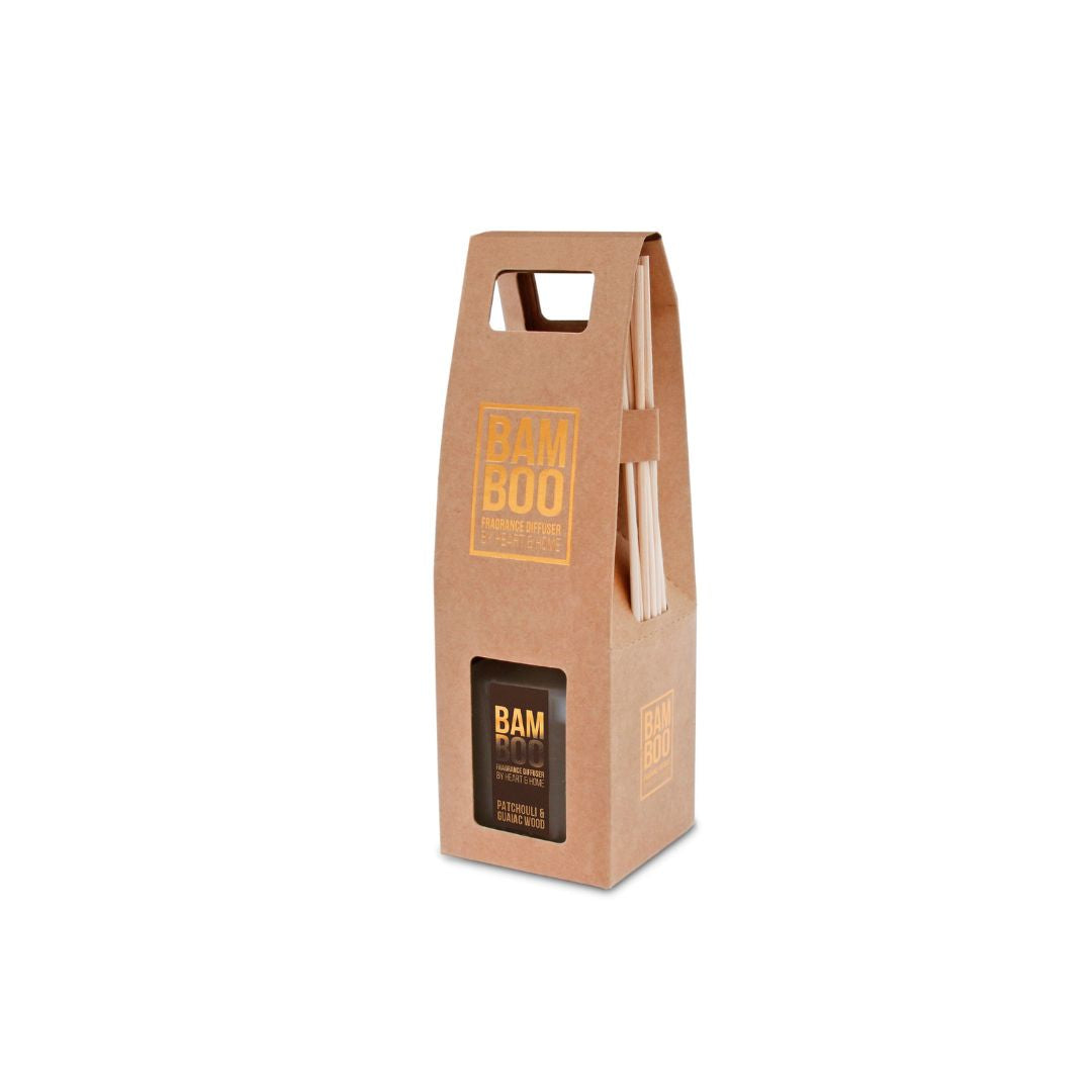 Heart & Home Bamboo Fragrance Diffuser Patchouli & Guaiac Wood 70ml - New