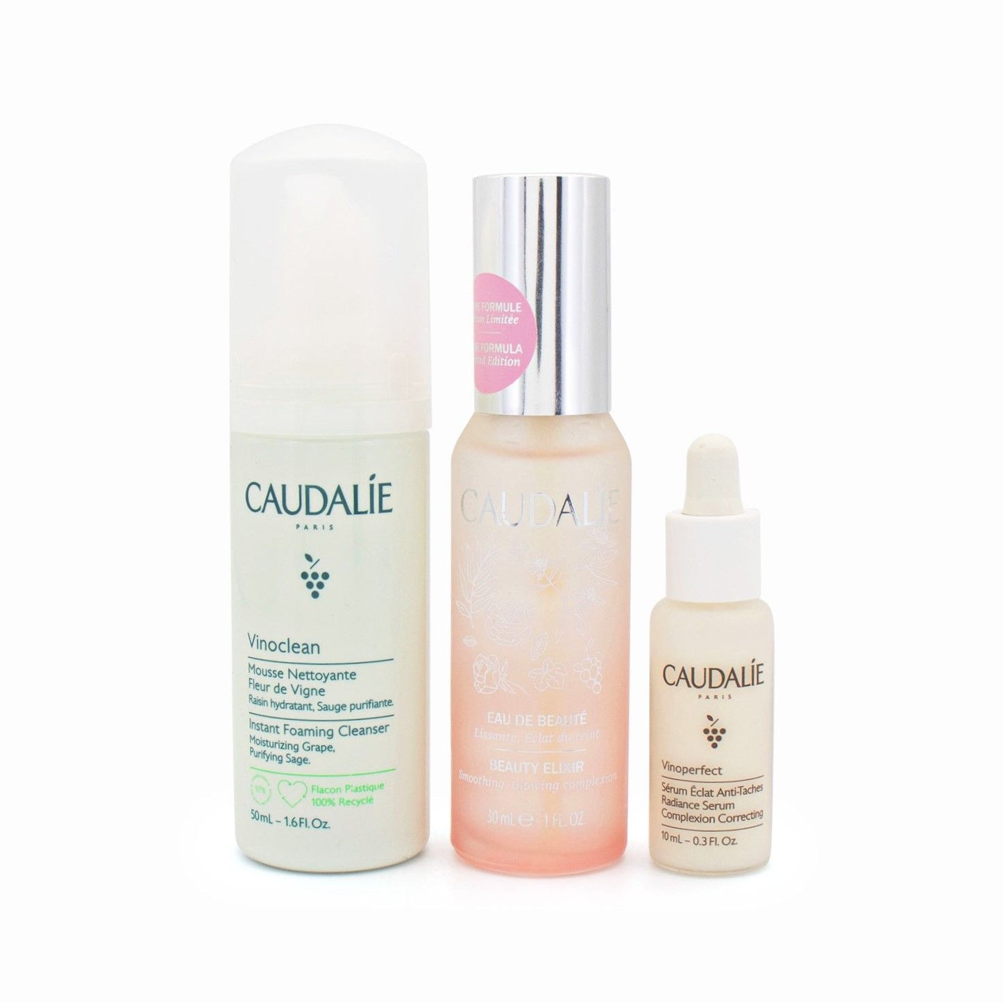 Caudalie 3 Piece Skincare Set - Imperfect Container