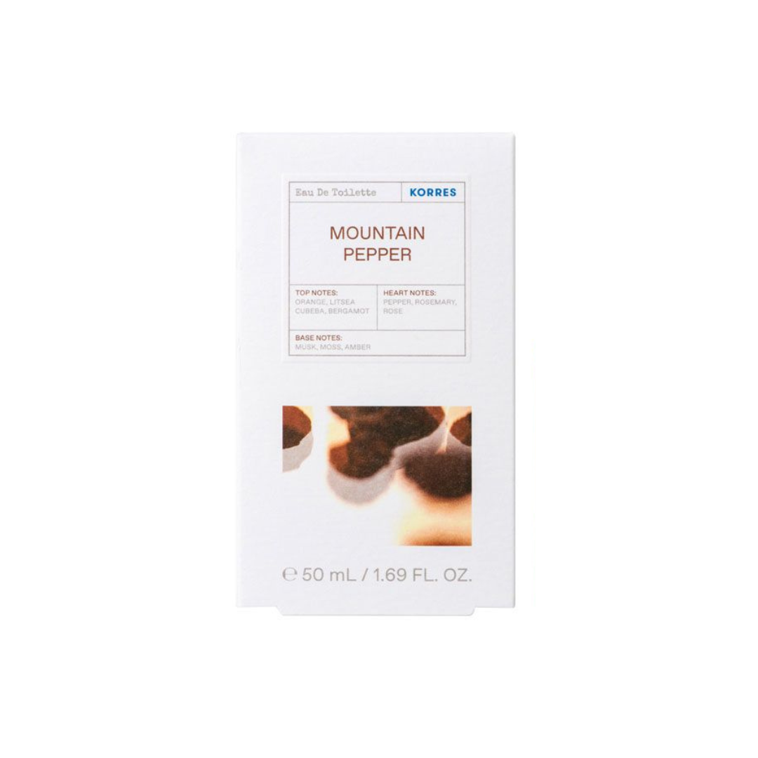 Korres Mountain Pepper Eau de Toilette Spray 50ml - Imperfect Box