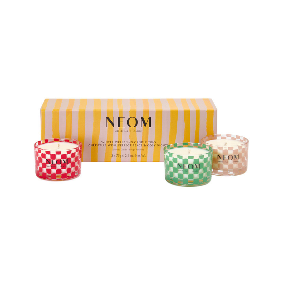 NEOM Winter Wellbeing Candle Trio 3 x 75g - Imperfect Box