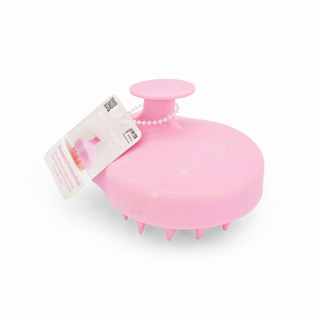 Brushworks Shampoo Massaging Brush - Pink - New