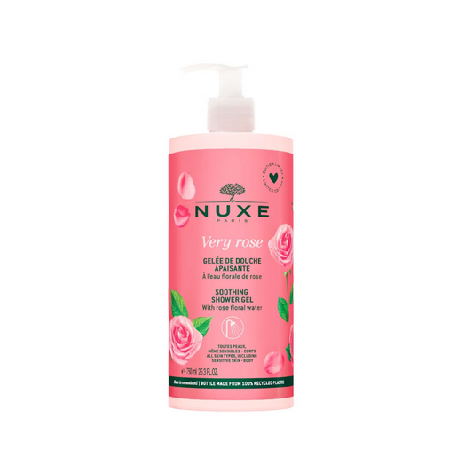 Nuxe Very Rose Soothing Shower Gel 750ml - Missing Pump