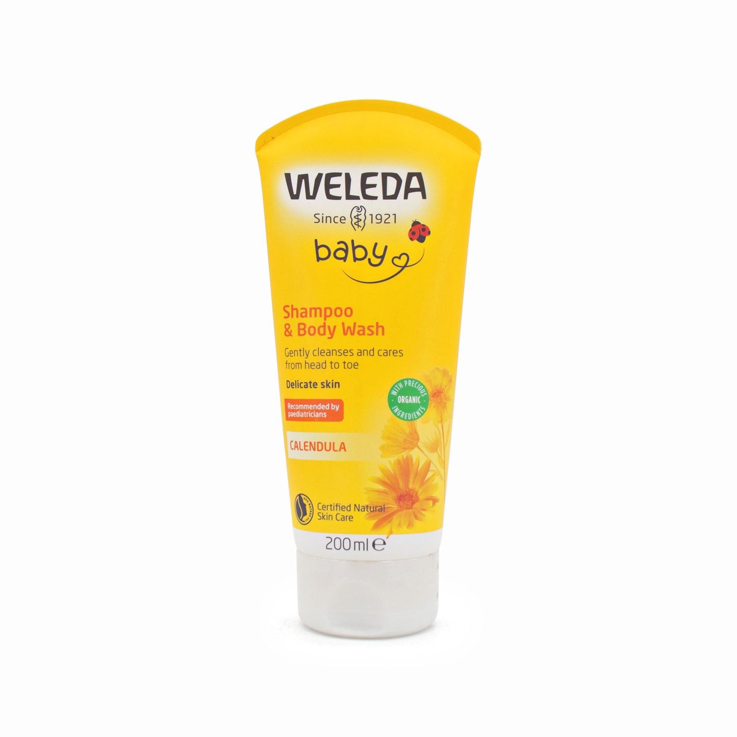 Weleda Calendula Shampoo & Body Wash 200ml - Imperfect Container