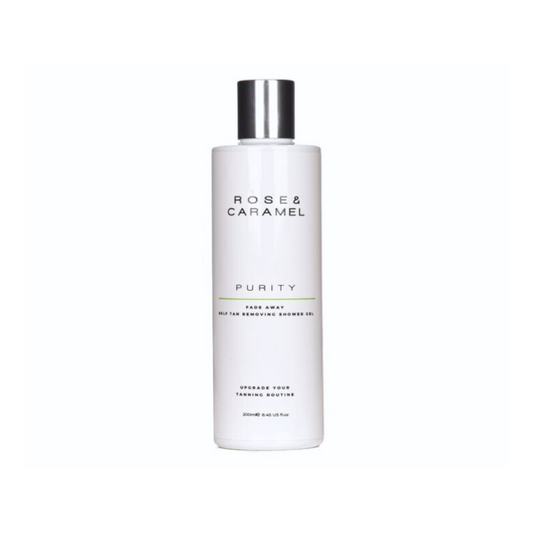 Rose & Caramel Purity Fade Away Self Tan Removing Shower Gel 200ml - Small Amount Missing