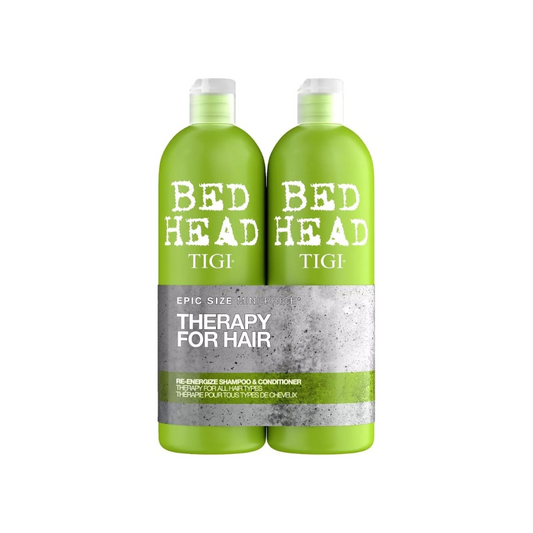 Tigi Bed Head Re-Energize Shampoo & Conditioner Duo 750ml - Imperfect Container