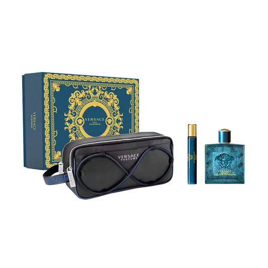 Versace Eros Eau de Parfum Gift Set & Bag 100ml - Imperfect Box