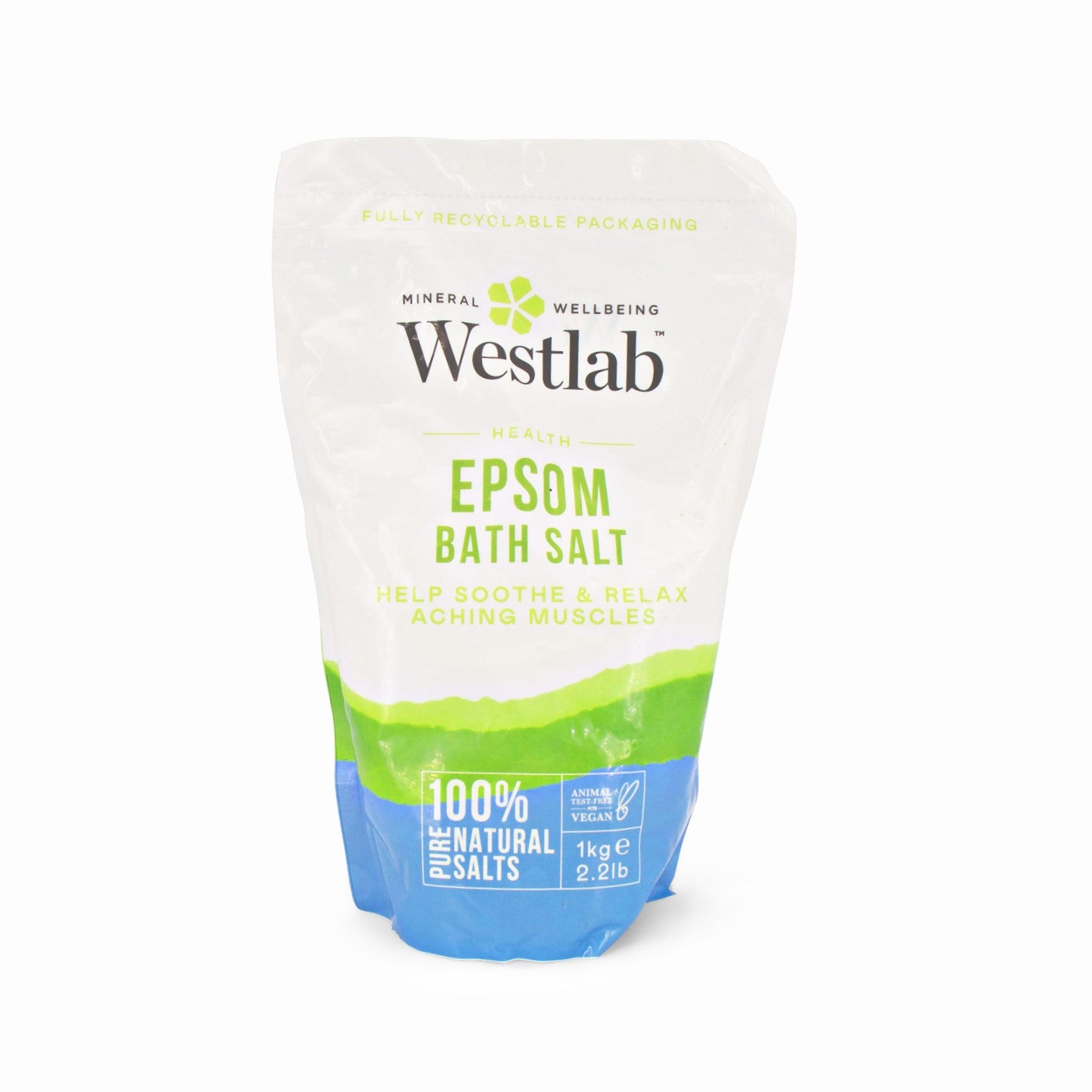 Westlabs Epsom Bath Salts 1kg - Imperfect Container