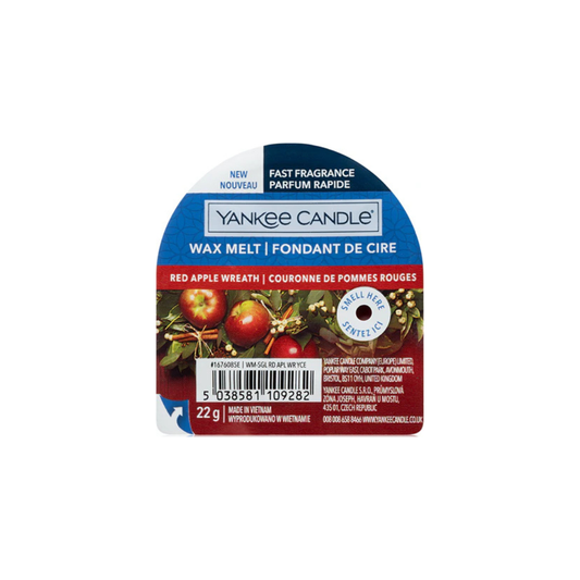 Yankee Candle Red Apple Wreath Wax Melt 22g - Imperfect Container