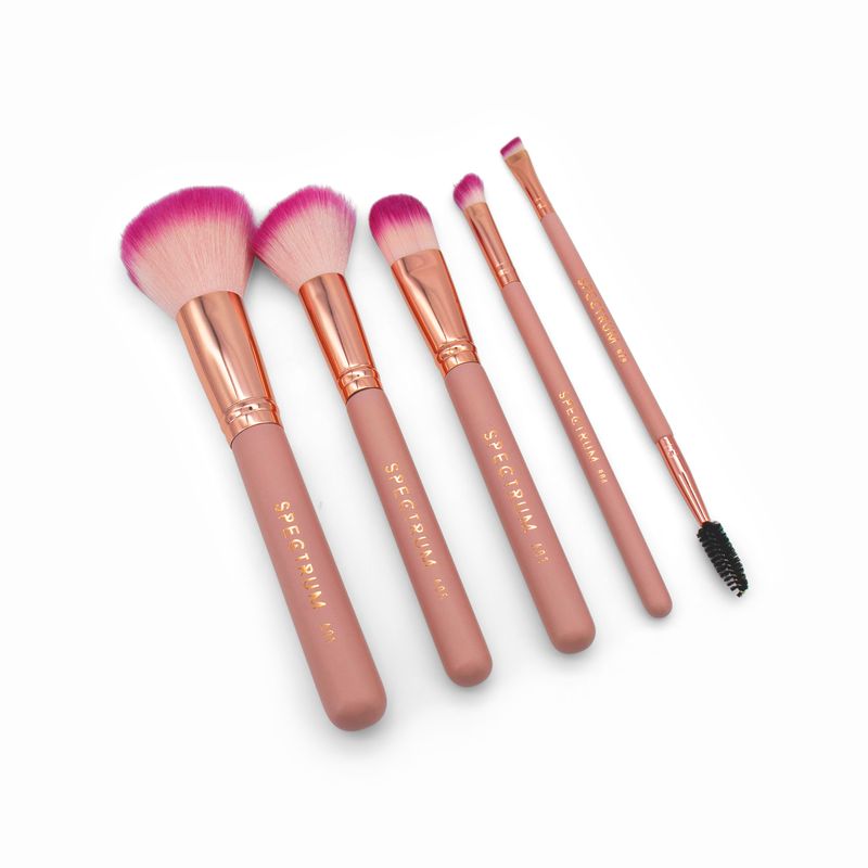 Spectrum Rose Quartz 5 Piece Face Makeup Brush Set - Imperfect Box