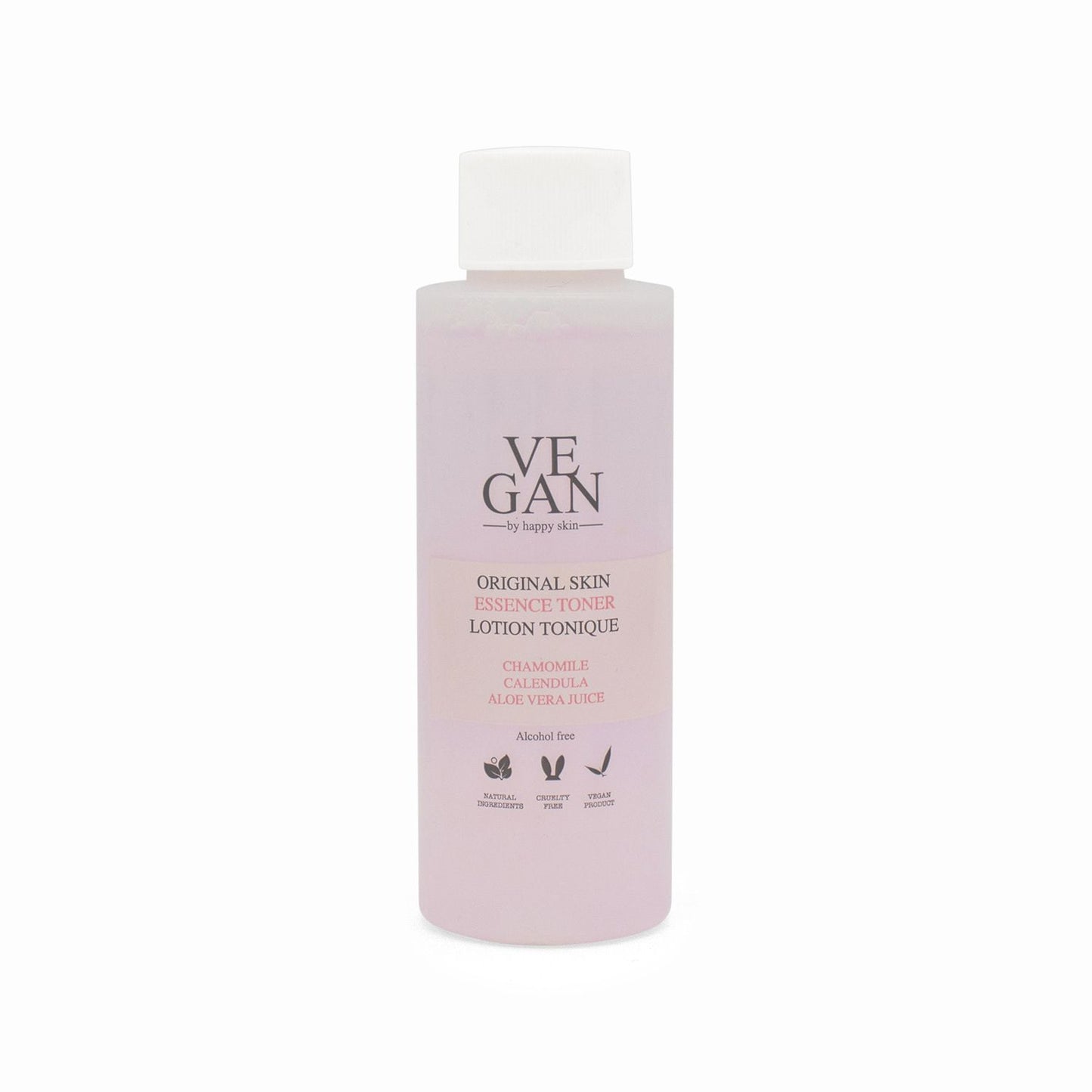 VEGAN by happy skin Original Skin Essence Toner 100ml - Imperfect Container