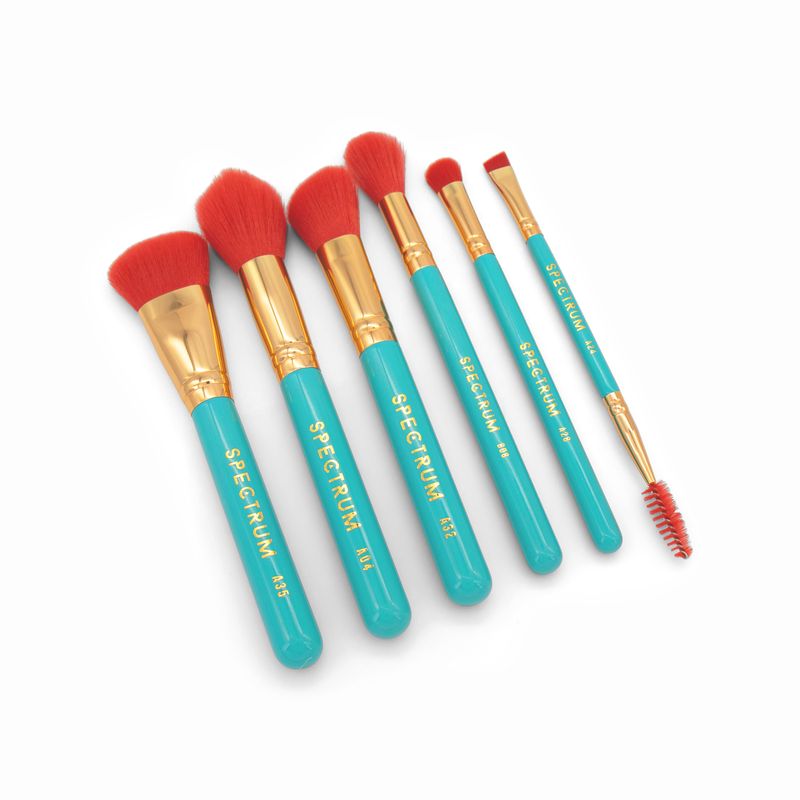 Spectrum Cannes Travel Book Makeup Brush 6 Piece Set - Imperfect Box