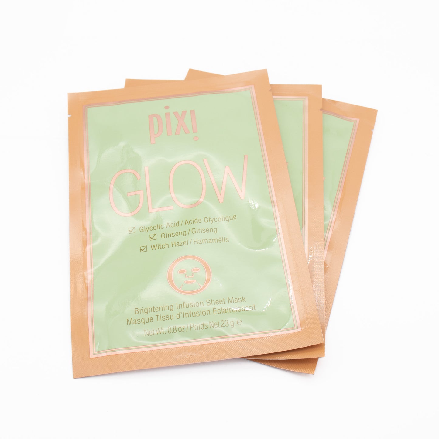 PIXI Glow Glycolic Boost Sheet Mask (Pack of 3) - Imperfect Box