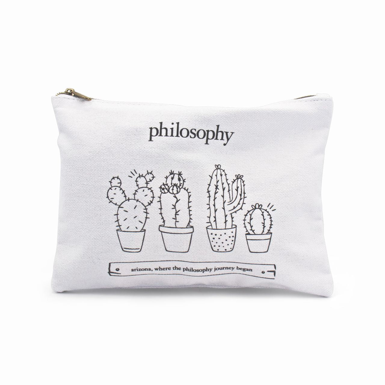 Philosophy Cactus Beauty Pouch Black & White - Imperfect Container