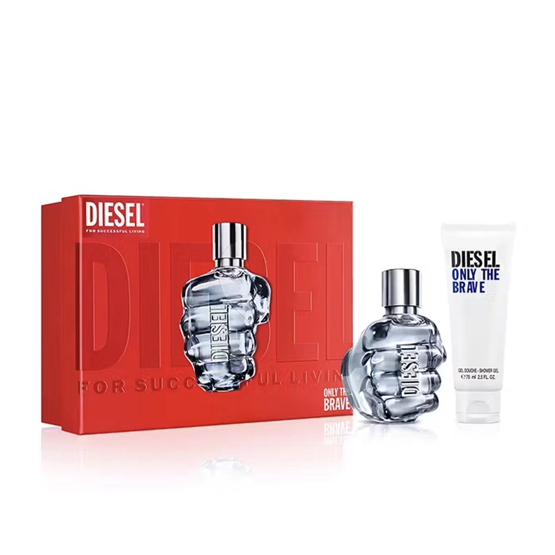 Diesel Only The Brave Gift Set Eau De Toilette 50ml & Shower Gel 75ml - Imperfect Box
