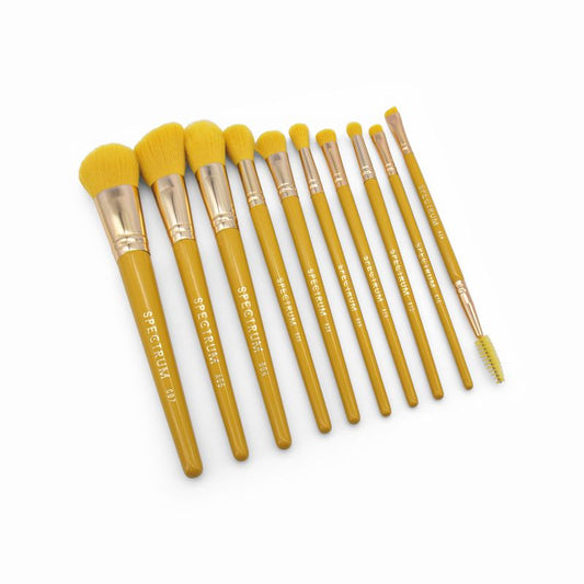 Spectrum Collections Golden Palm Marble 10 Piece Brush Set - Imperfect Box