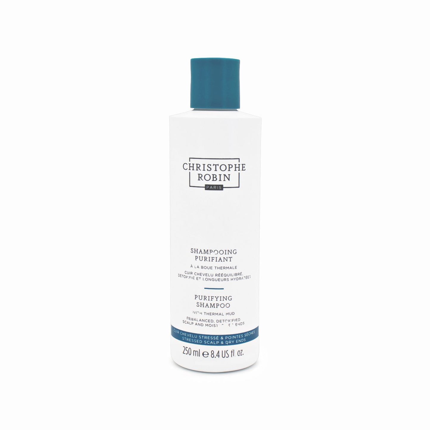 Christophe Robin Purifying Shampoo with Thermal Mud 250ml - Imperfect Container