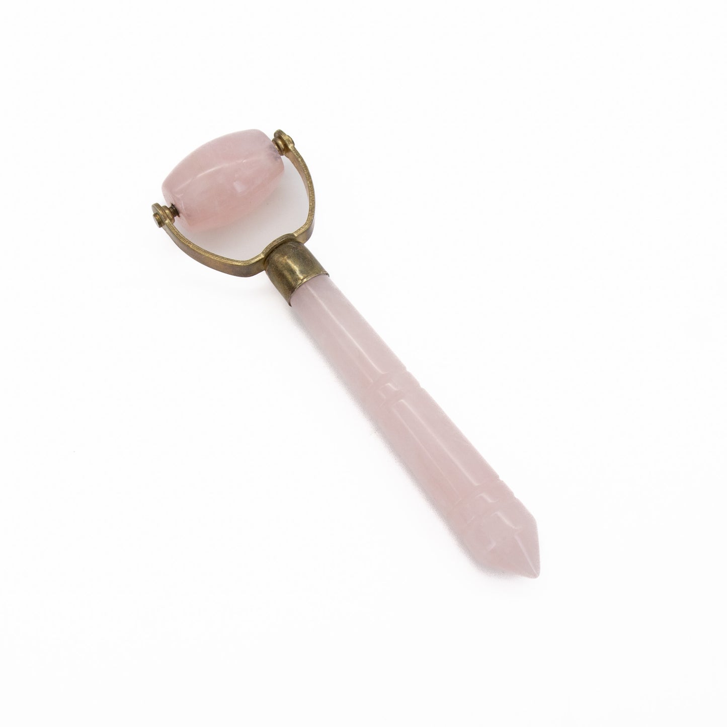 White Lotus Small Rose Quartz Face Roller - Imperfect Box