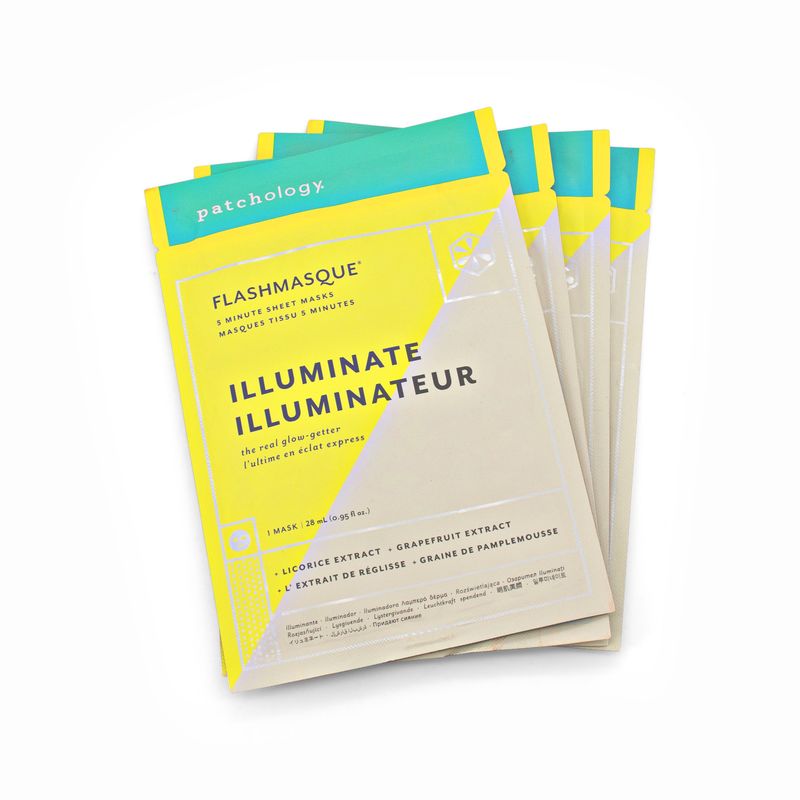 Pathology FlashMasque Illuminate 5 Minute Sheet Masks x4 Set - Missing Box