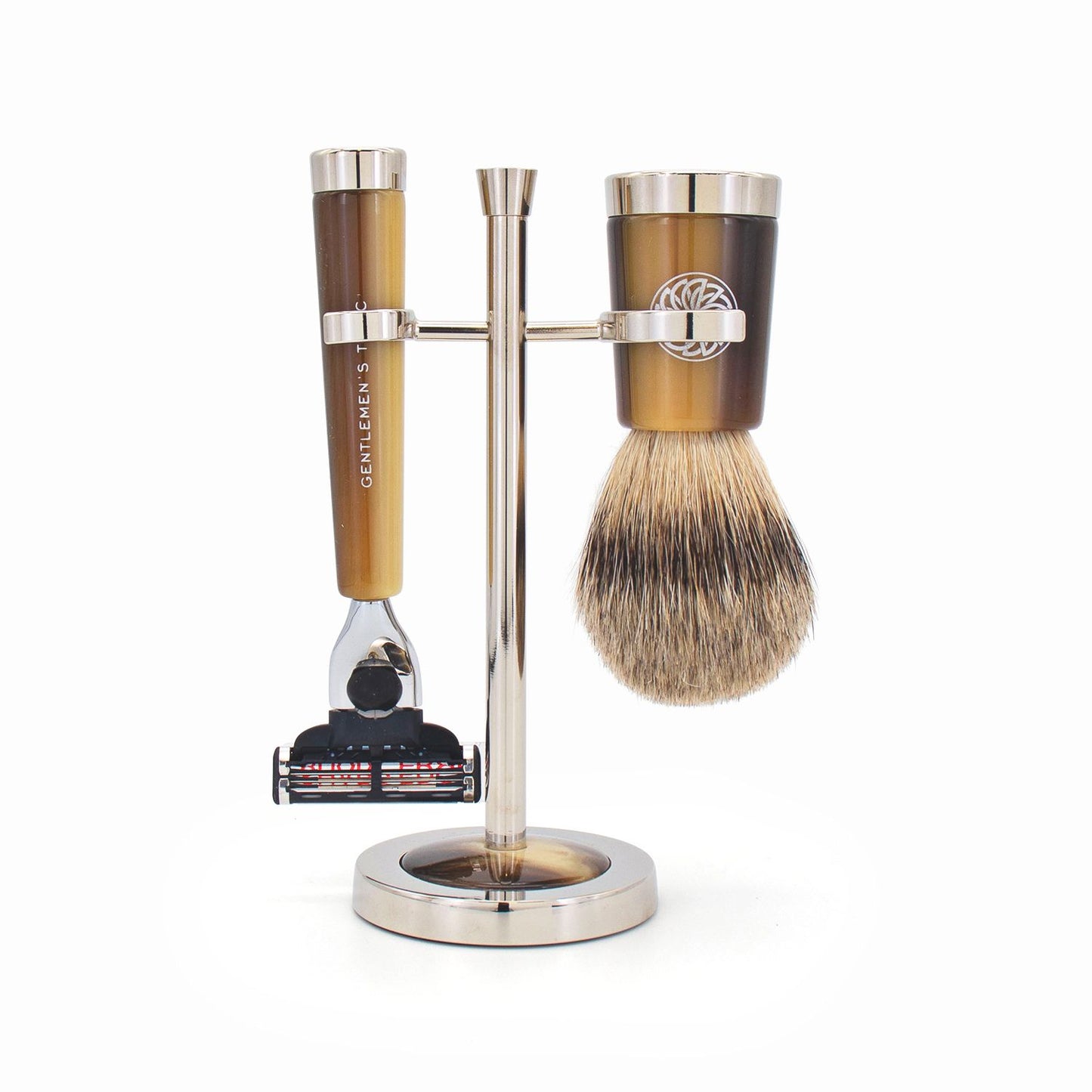 Gentlemen's Tonic Savile Row Horn Shaving Set Brush & Razor - Missing Box