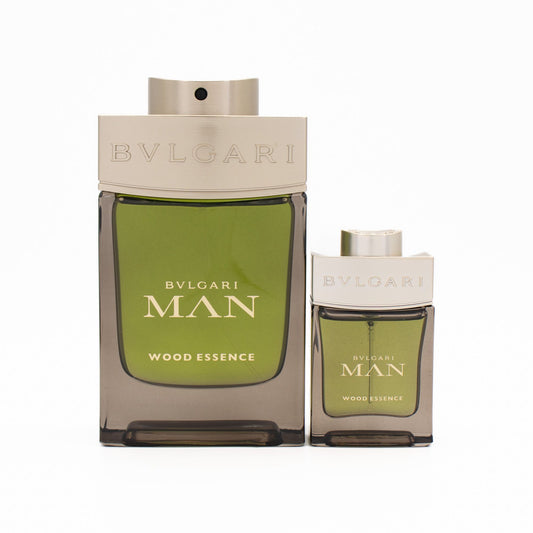 BVLGARI Man Wood Essence Eau De Parfum Xmas Set 100ml & 15ml - Imperfect Box
